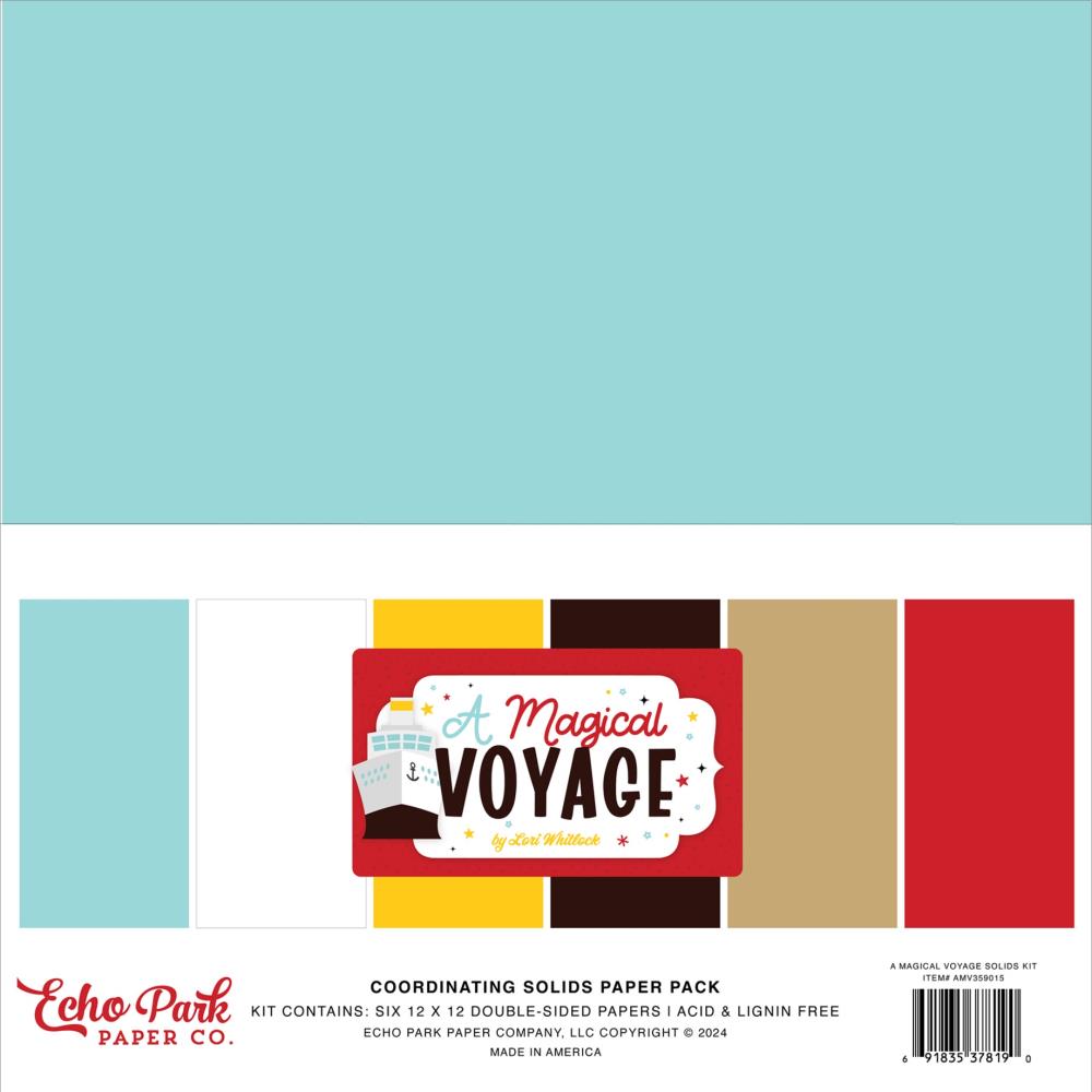 A Magical Voyage 12x12 Coordinating Solids Paper Pack