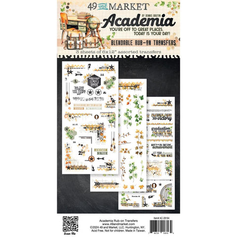Academia Collection Rub On Transfer Set