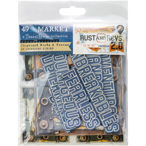 Rust and Revs 2.0 Chipboard Words & Frames Set