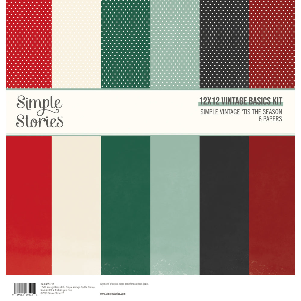 Simple Vintage 'Tis the Season 12x12 Vintage Basics Kit