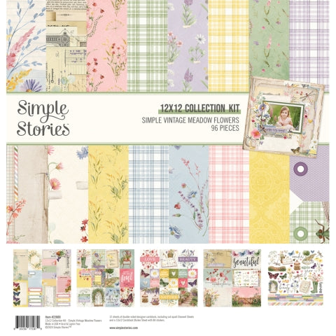 Simple Vintage Meadow Flowers 12x12 Collection Kit