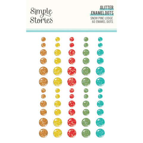 Snow Pine Lodge Glitter Enamel Dots