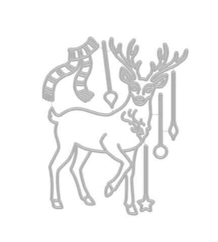 Holiday Reindeer Fancy Die