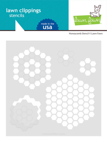 Honeycomb Stencil Lawn Clippings Stencil, 6x6