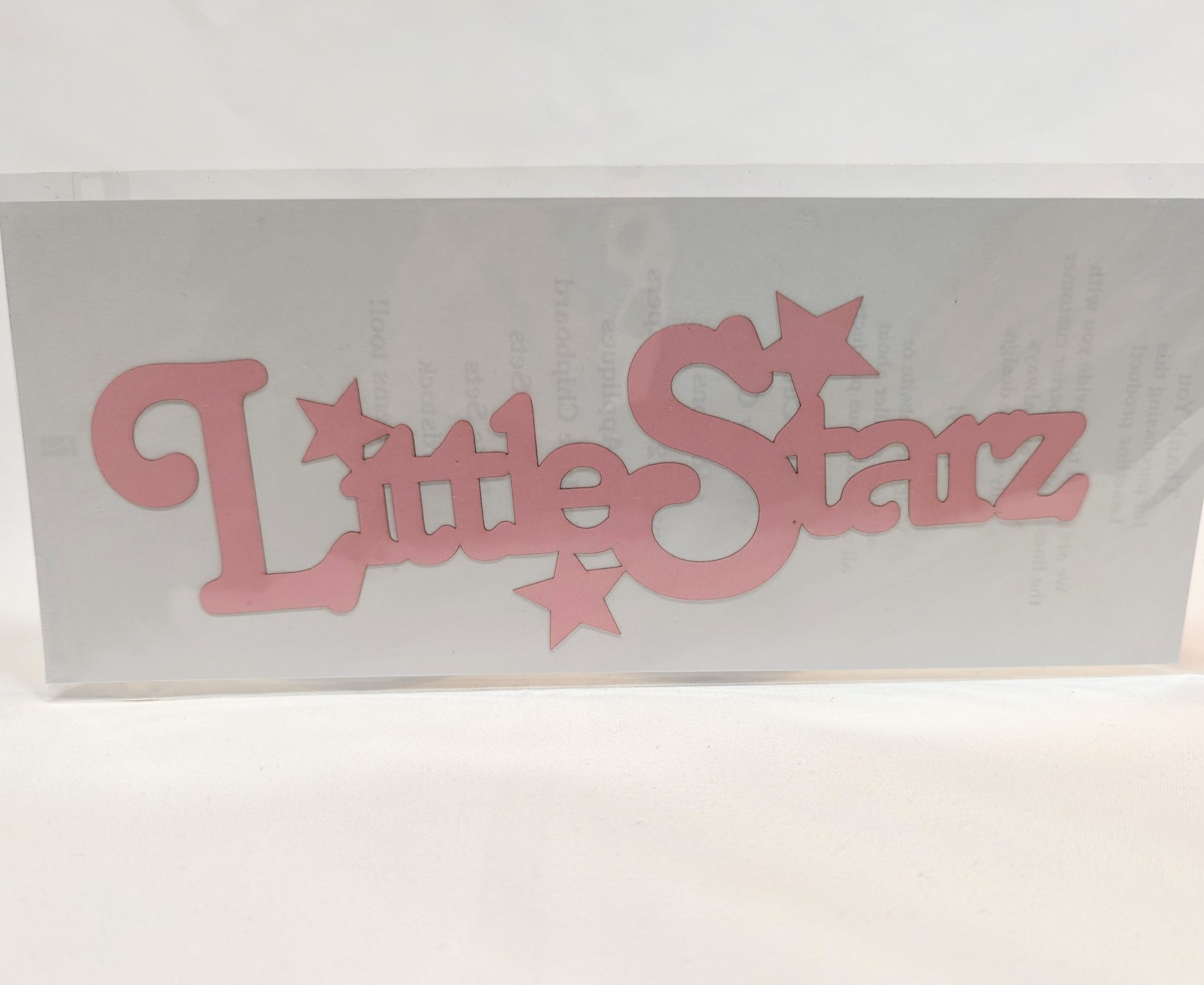 Little Starz Pastel Pink Laser Cut Dance Die Cut Title