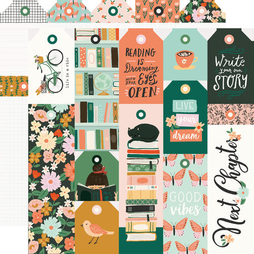 My Story Tags & Bookmark Elements 12x12 Patterned Paper