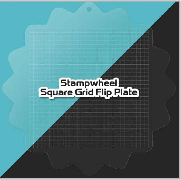 Stampwheel Square Grid Flip Plate