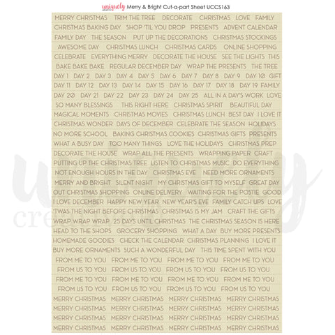 Merry and Bright Cut-A-Part Sheet
