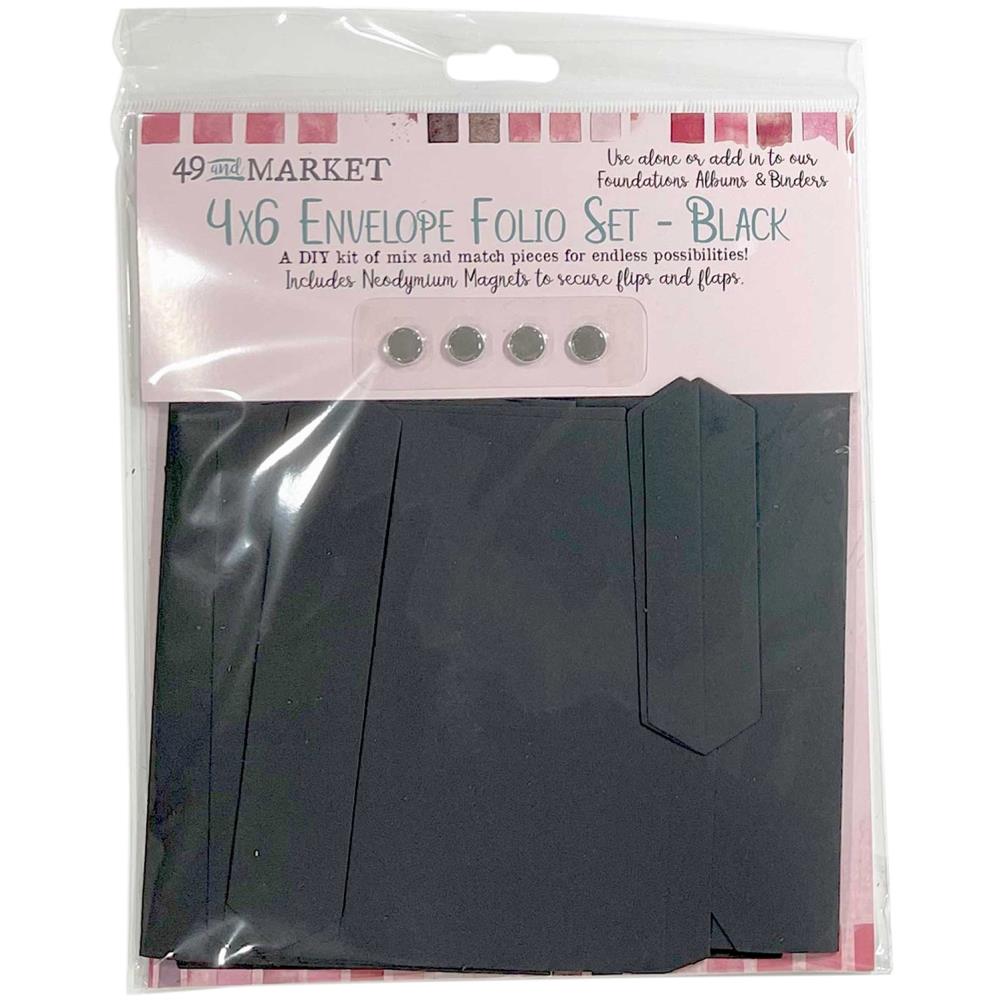 4x6 Envelope Folio Set - Black