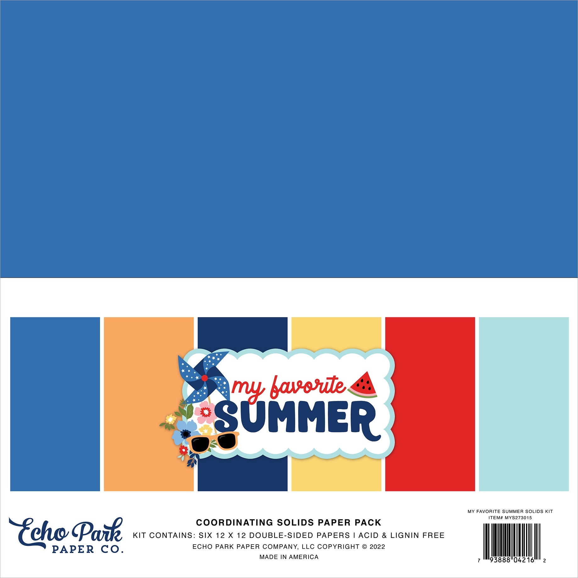My Favorite Summer Double-Sided Solid Cardstock, 12x12