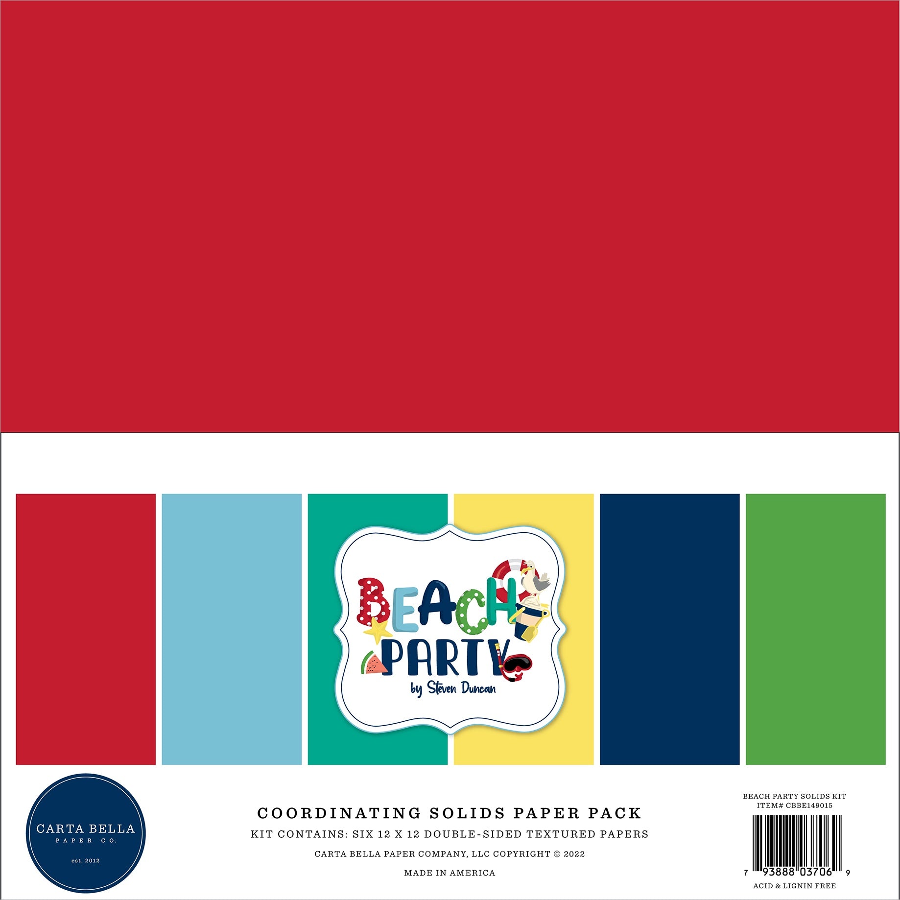 Beach Party Solid Cardstock Pack