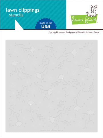 Spring Blossoms Background Stencils Lawn Clippings