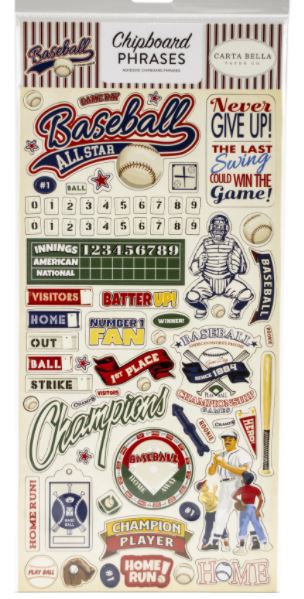 Baseball Chipboard Phrases