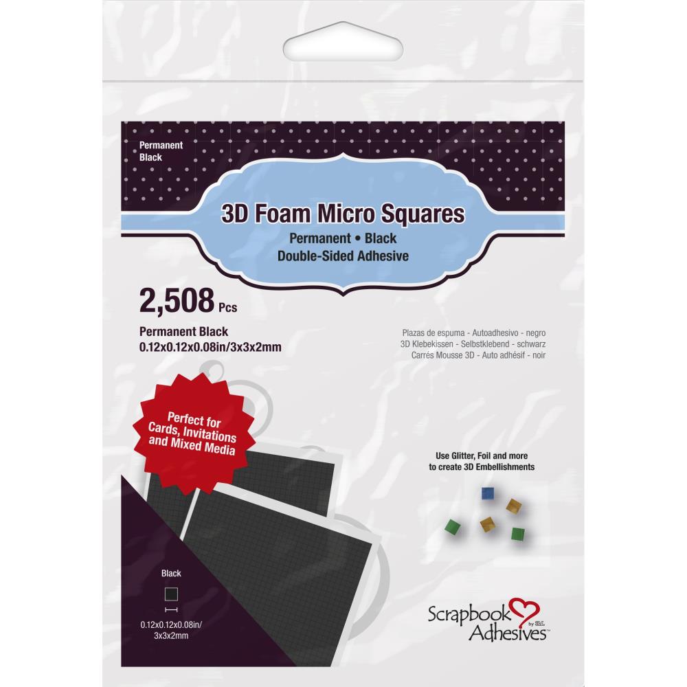 Micro Foam Squares,3D, Black