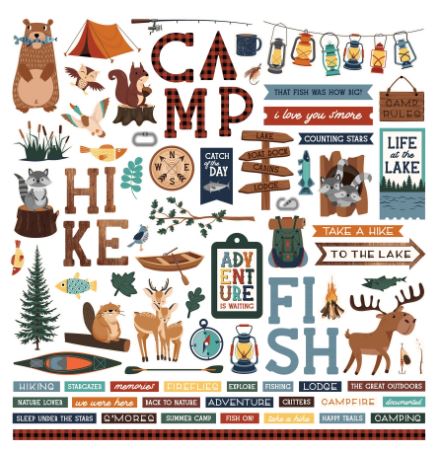 Camp Happy Bear Element Sticker Sheet