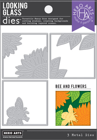 Bee & Flowers Looking Glass Dies