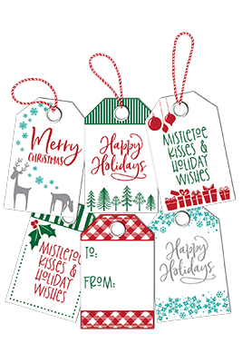 Gift Tag Stack Christmas Stamp