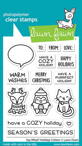 Say What? Holiday Critters Stamps