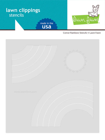 Corner Rainbow Stencils, 6x6, set of 2 Stencils