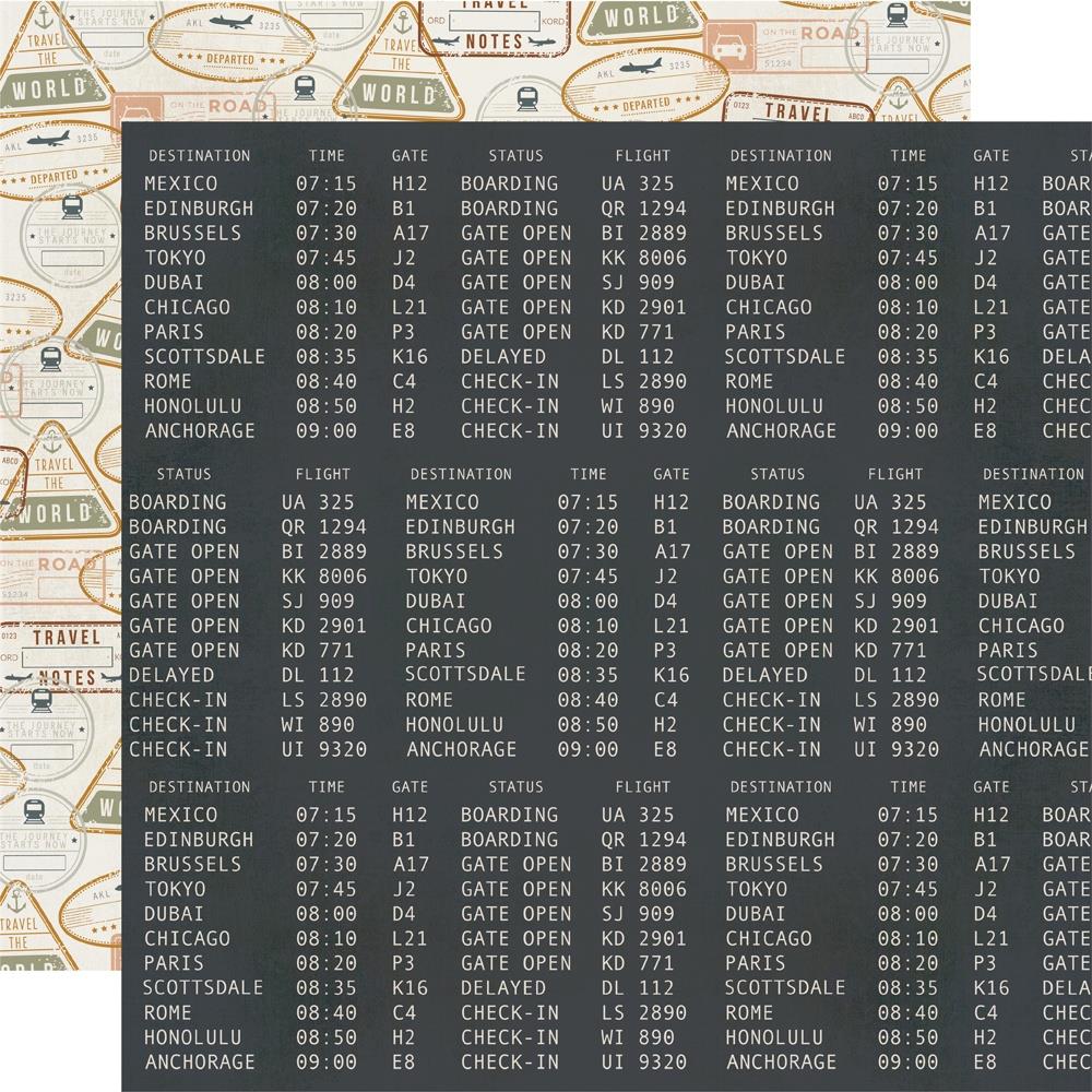 Here + There You Are Here 12x12 Double-Sided Patterned Paper