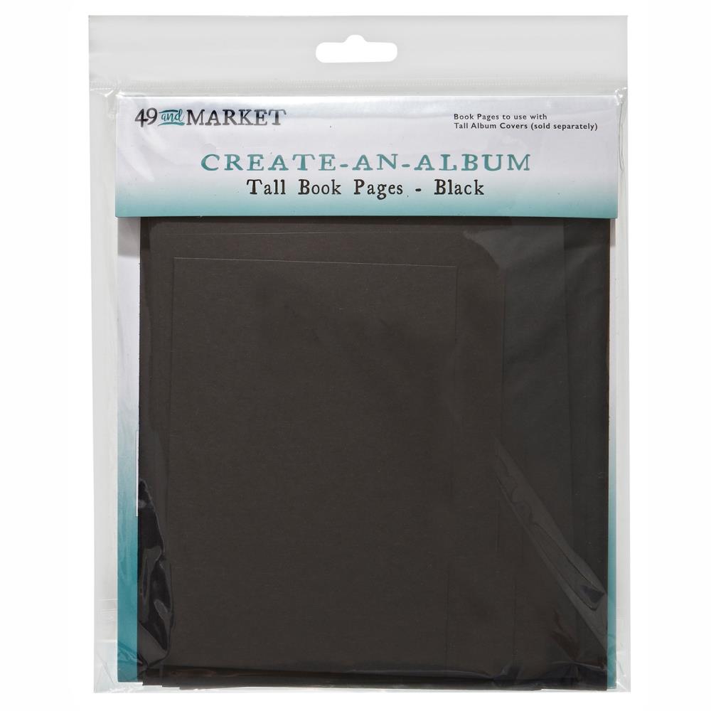 Create-An-Album Tall Book Pages - Black
