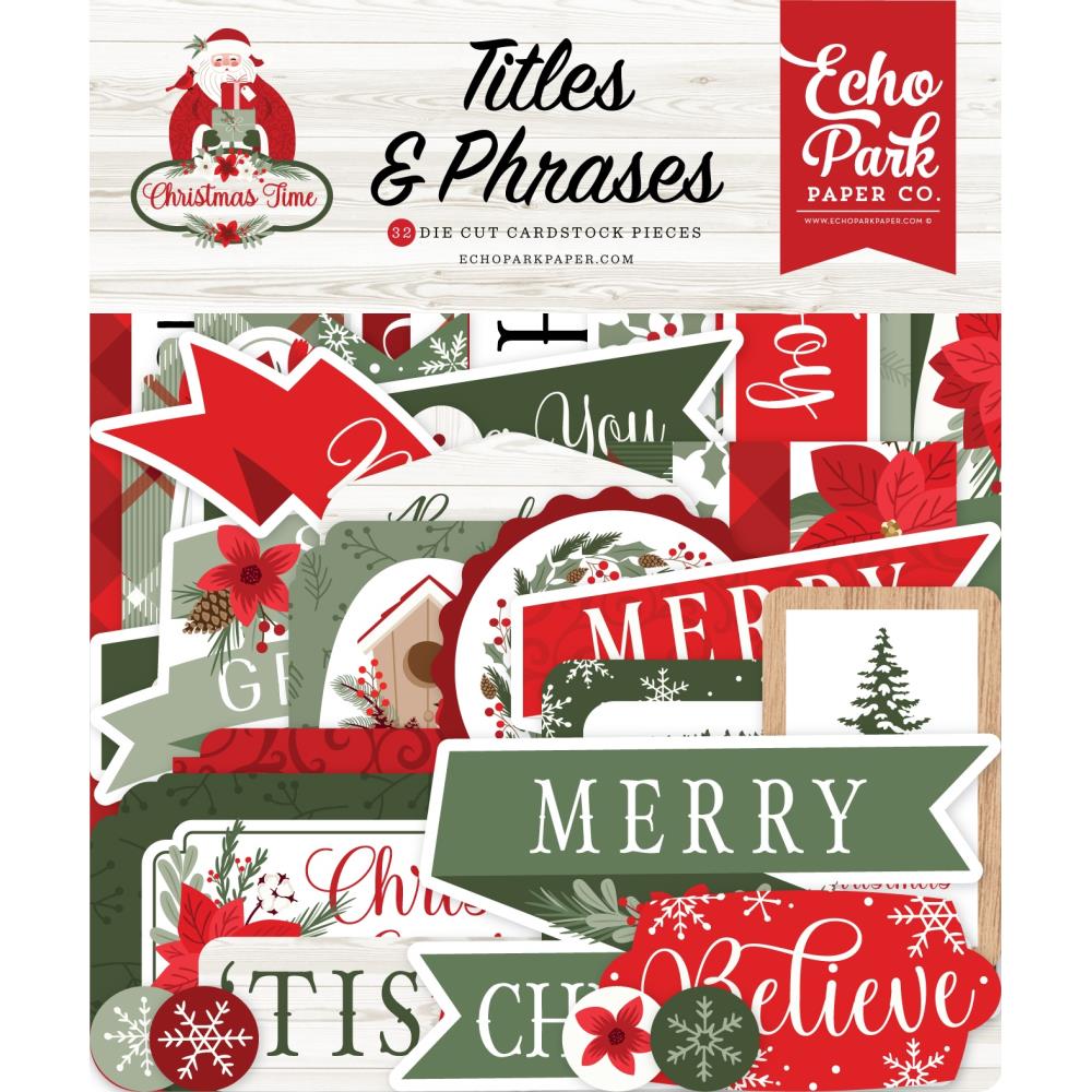 Christmas Time Titles and Phrases Ephemera Pack