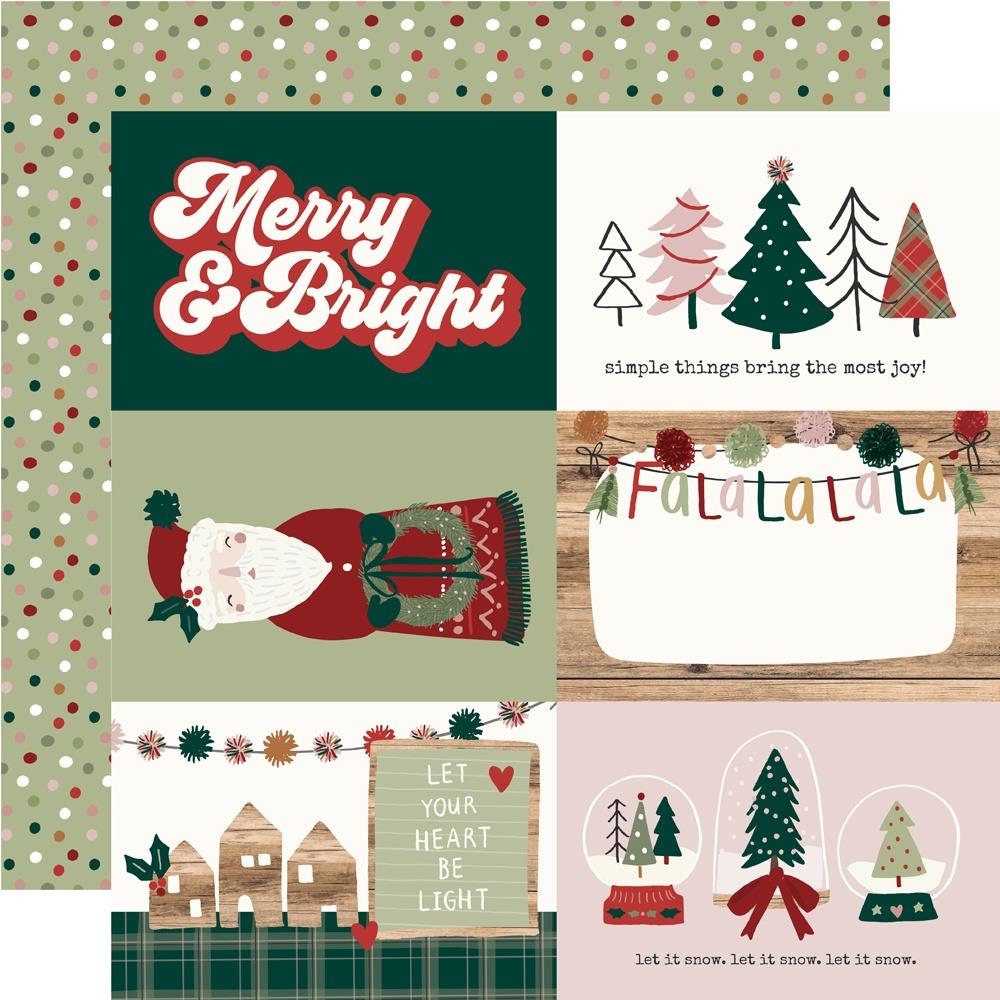 Boho Christmas 4"x6" Elements 12"x12" Double-Sided Cardstock