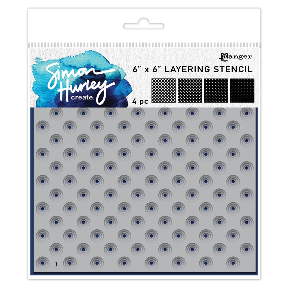 Polka Dot Assortment 6x6 Layered Stencil