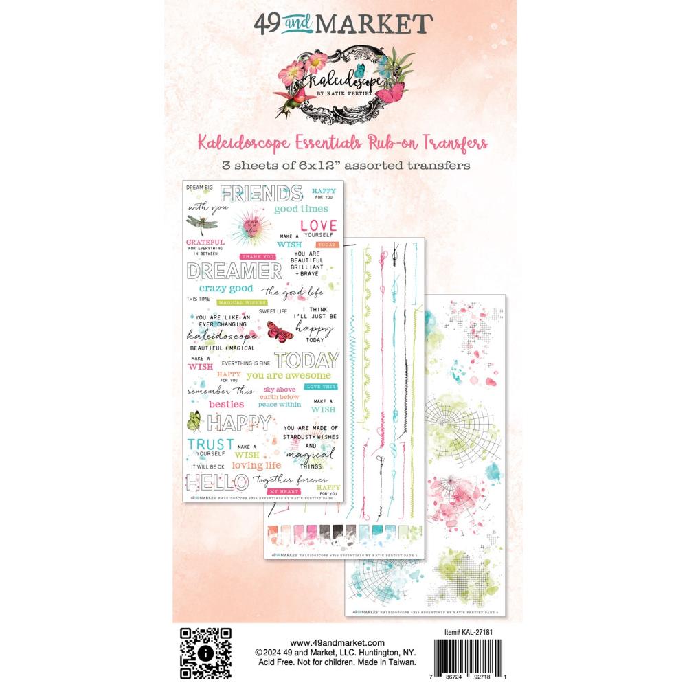 Kaleidoscope Essentials Rub-on Transfers