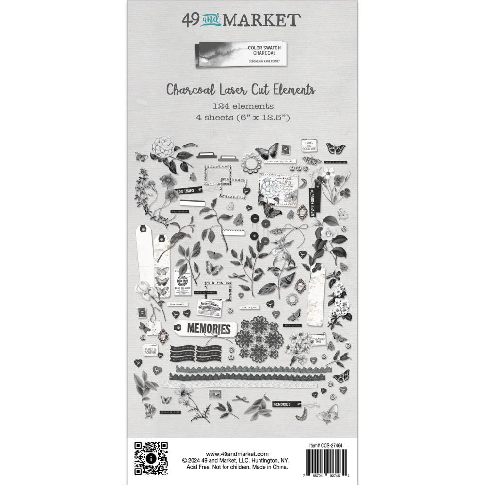Charcoal Laser Cut Elements