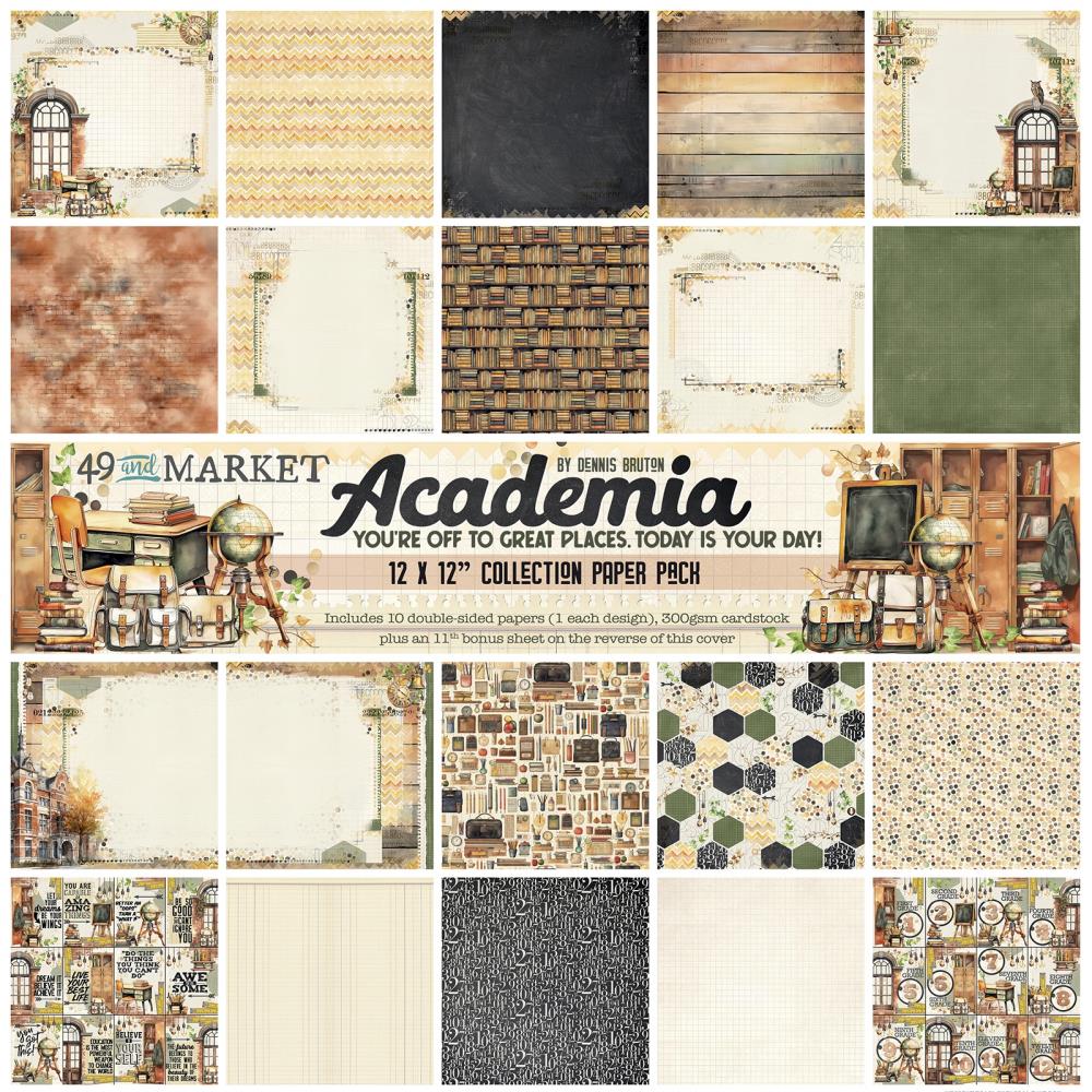 Academia Collection Paper Pack - 12x12