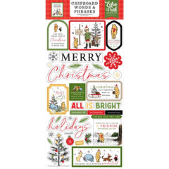 Winnie the Pooh Christmas Chipboard Words & Phrases