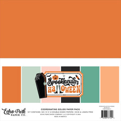 Spooktacular Halloween Coordinating Solids 12x12 Paper Pack