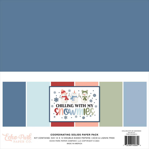 Chilling with my Snowmies 12x12 Coordinating Solids