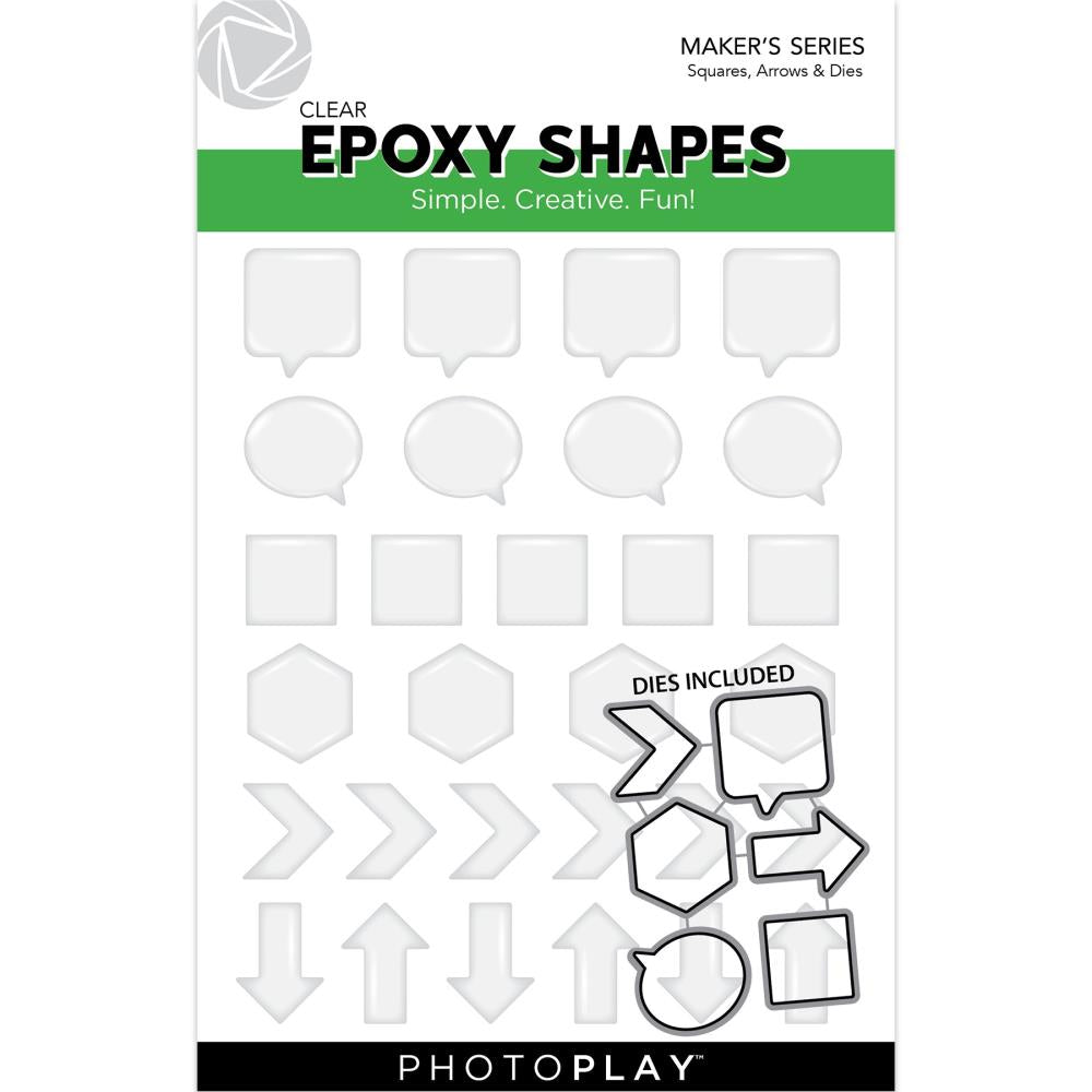 Epoxy Shapes - Squares, Arrows & Dies