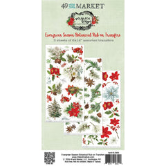 Evergreen Season Botanical Rub-Ons Transfers