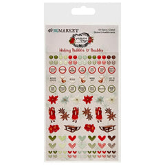Evergreen Season Wishing Bubbles & Baubles Epoxy Stickers