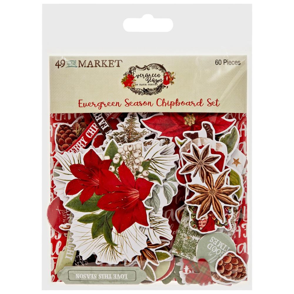 Evergreen Season Chipboard Set