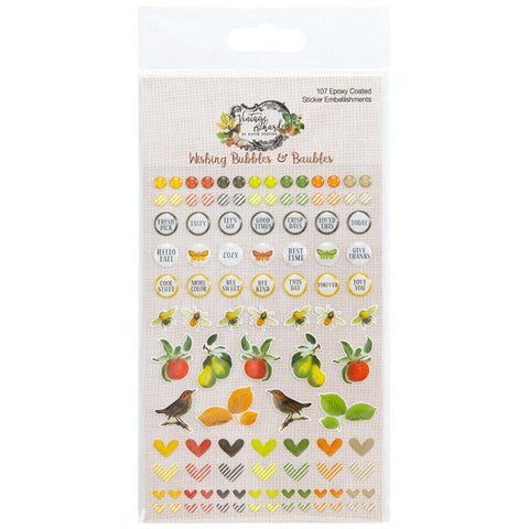 Vintage Orchard Wishing Bubbles & Baubles Epoxy Stickers