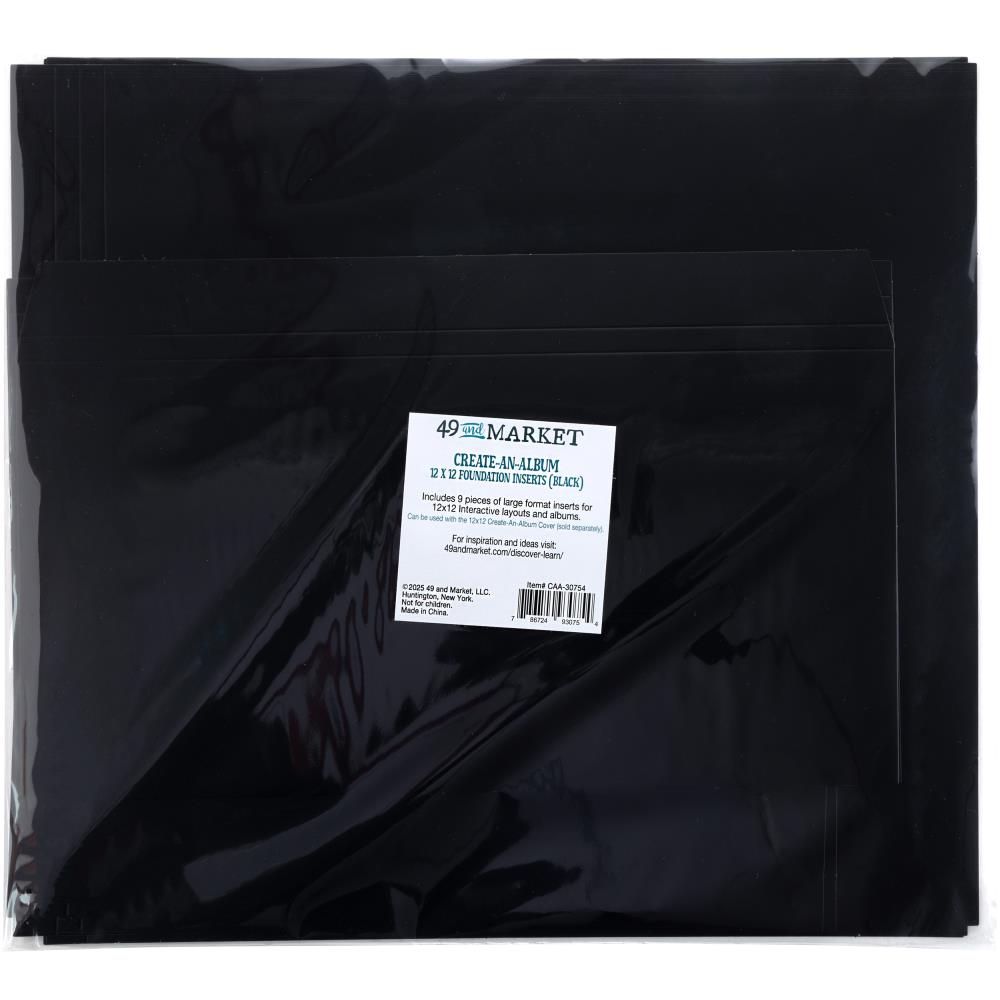 Create-An-Album 12x12 Foundation Inserts - Black