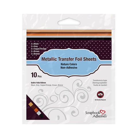 Transfer Foil Sheets - Nature Colors, 10 Pieces