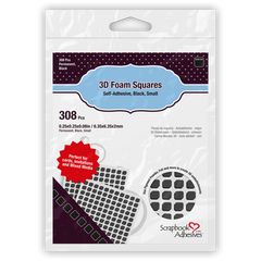 3D Foam Squares, Small, Black