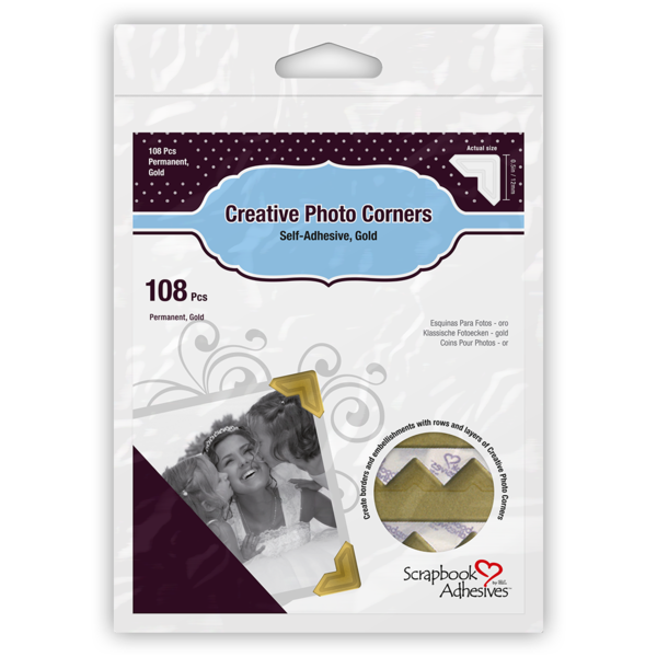 Creative Photo Corners - Gold, 108 Pieces