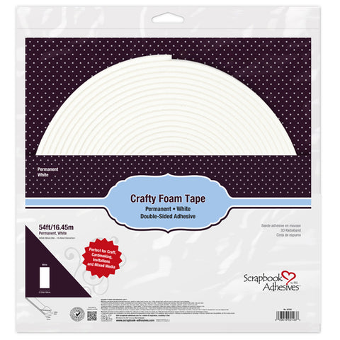 Crafty Foam Tape - White, 54 ft