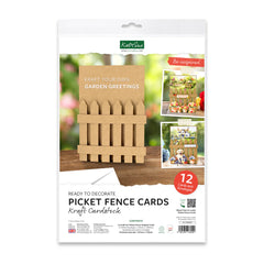 Picket Fence Cards & Envelopes - Kraft 5x7, Pack of 12
