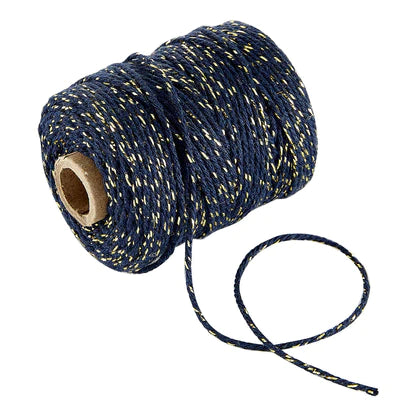 Vivant Lurex Cotton Cord - Dark Blue, 54.68 yards