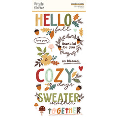 Cider & Donuts Foam Stickers