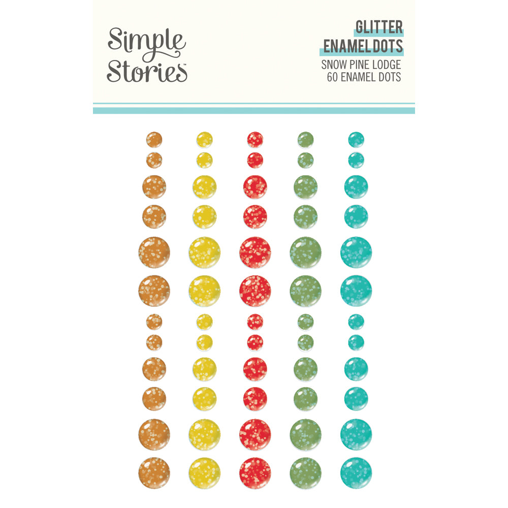 Snow Pine Lodge Glitter Enamel Dots