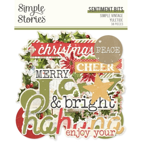 Simple Vintage Yuletide Sentiment Bits