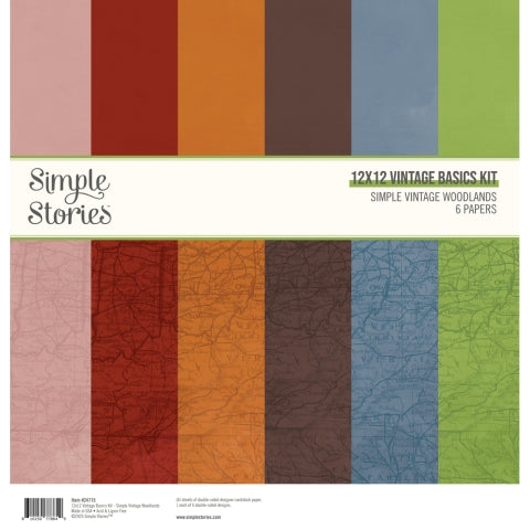 Simple Vintage Woodlands 12x12 Vintage Basics Paper Pack
